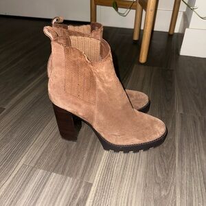 ANTONIO MELANI Brown Suede Heeled Boots